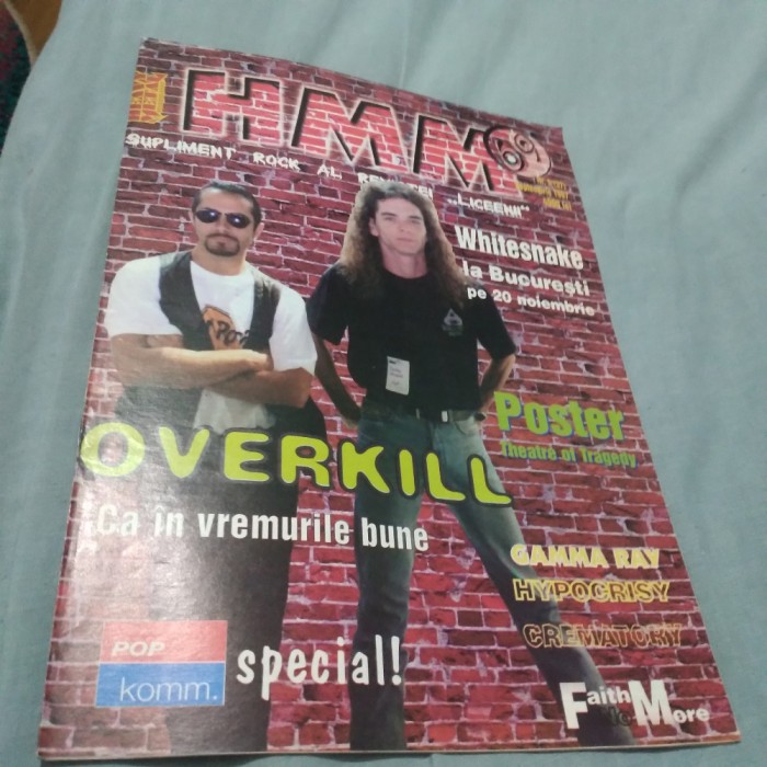 REVISTA HMM SUPLIMENT AL REVISTEI ROCK LICEENII NR.9 1997