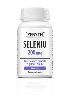 Seleniu, 60 capsule, 200 mcg, sustinerea functiei tiroidiene normale, ZENYTH foto