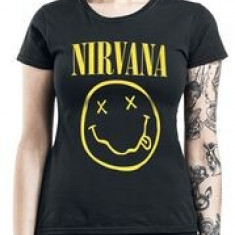Tricou femei Nirvana - Smiley M + CD MTV Unplugged in New York