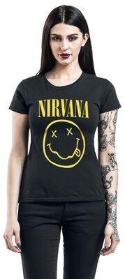 Tricou femei Nirvana - Smiley M + CD MTV Unplugged in New York foto