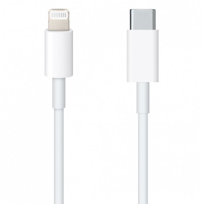 Cablu Date si Incarcare USB Type-C la Lightning Apple iPhone 6s, 1 m, Alb MQGJ2R foto