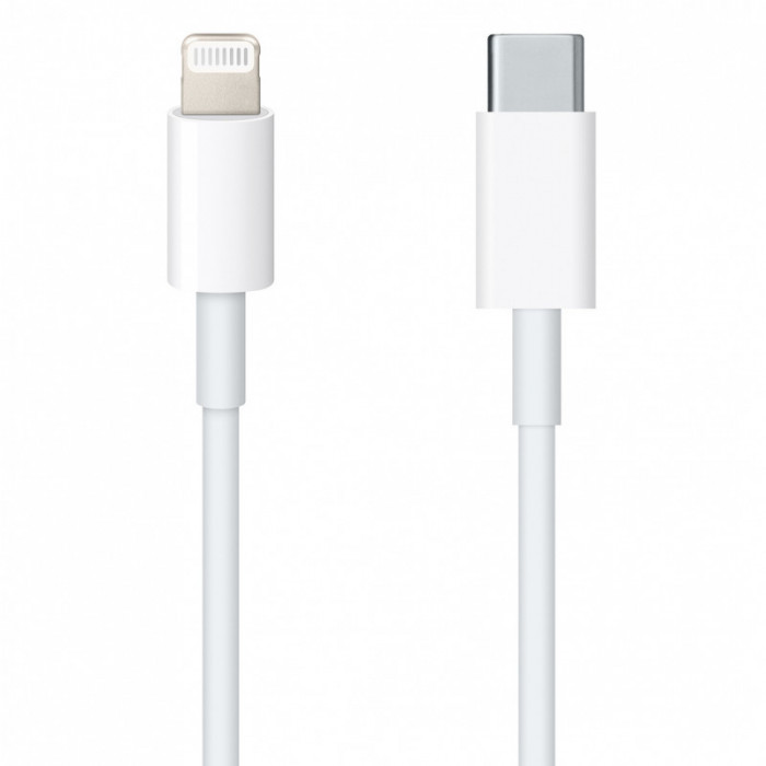 Cablu Date si Incarcare USB Type-C la Lightning Apple iPhone X, 1 m, Alb MQGJ2R