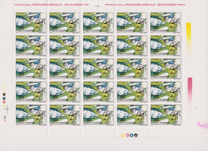 PROTEJAREA MEDIULUI 1994 LP1353. MNH SET IN COLI DE 25, TIRAJ 180.000