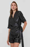 Karl Lagerfeld Bluză femei, culoarea negru