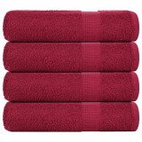 Gossi prosoape de dus, frogn, 4 buc., bordeaux, 70x140 cm, 360 g/m2
