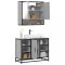 Set mobilier de baie, 2 piese, gri sonoma, lemn prelucrat