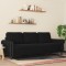 vidaXL Canapea cu 3 locuri, Negru, 180 cm, catifea 359544