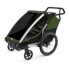 Carucior multisport, Thule Chariot Cab 2, Verde, pentru 2 copii
