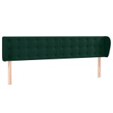 Cumpara ieftin Tablie de pat cu aripioare verde inchis 183x23x78/88 cm catifea