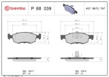 BREMBO P 68 039 PRIME LINE set placute frana,frana disc