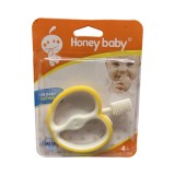 Inel dentitie bebelusi Honey Baby, silicon, fara BPA, 4+ luni, albastru/galben/verde/maro/portocaliu