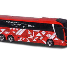 Majorette macheta Autobuz MAN Lion rosu, aprox 1:87