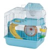 Cusca pentru hamsteri Ropet&reg;, cu accesorii incluse, 27x21x27 cm, Tava Albastru