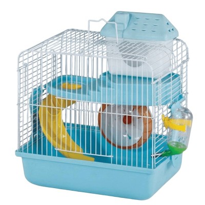 Cusca pentru hamsteri Ropet&amp;reg;, cu accesorii incluse, 27x21x27 cm, Tava Albastru foto