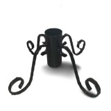 Cumpara ieftin Suport Brad Natural Metalic &ndash; 200cm, Negru, Robust