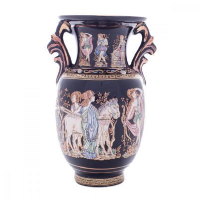Vaza Ceramica cu Foita de Aur 24K 25cm COD: 469 foto