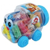 Plastilina Cnx 312, 219g, galetusa in forma de locomotiva, set 12 culori