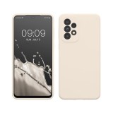 Husa din silicon Kwmobile pentru Samsung Galaxy A33 5G, Crem mat - RESIGILAT
