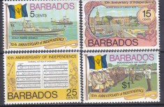 DB1 1976 Barbados 10 Ani Independenta 4 v. MNH