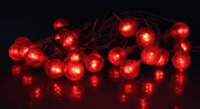 Ghirlanda luminoasa cu globuri 20 LED-uri rosii well foto