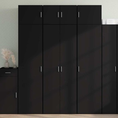 vidaXL Dulap &amp;icirc;nalt, negru, 70x42,5x185 cm, lemn prelucrat foto