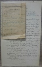 Contract de arendare + recepisa// Bolgrad, Ismail, 1923 foto
