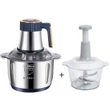 Tocator electric profesional Beyers, bol 3L, inox, putere 1000W, 4 lame, model 2025 + Cadou tocator manual bol 3 L din sticla