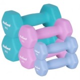 Gantera fonta invelis neopren hex set 6 buc 12kg rebel