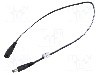 Cablu alimentare DC, DC 4,8/1,7 mufa, DC 5,5/2,1 soclu, negru, 0,5m, WEST POL - P48-C21-T050-050BK