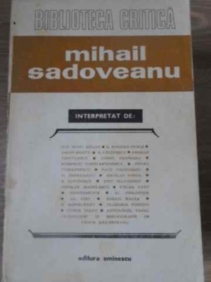 MIHAIL SADOVEANU INTERPRETAT-COLECTIV-228903 foto
