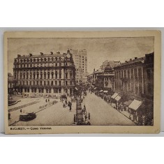 BUCURESTI , CALEA VICTORIEI , ZONA CAPSA - CERCUL MILITAR , CARTE POSTALA ILUSTRATA , 1946