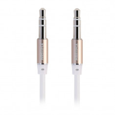 Cablu audio Remax cu mufa jack 3.5 mm Auxiliar 1m, Alb foto