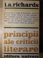 PRINCIPII ALE CRITICII LITERARE-I. A. RICHARDS foto