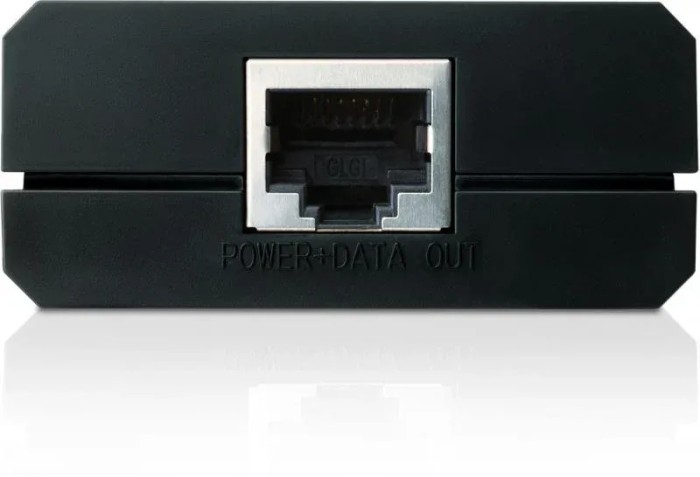 TP-Link, PoE Injector, IEEE 802.3af, plastic case, pocket size, plug