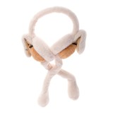 Aparatori crem pentru urechi cu model capybara si urechi lungi