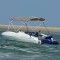 vidaXL Parasolar Bimini 4 arcuri pereți laterali, 243x(185-198)x137 cm