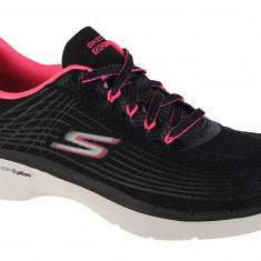 Pantofi pentru adidași Skechers Go Walk 6 - Stunning Glow 124554-BKHP negru