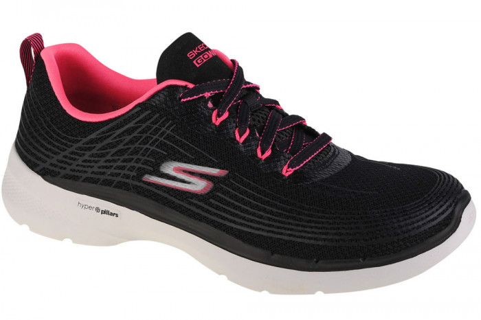 Pantofi pentru adidași Skechers Go Walk 6 - Stunning Glow 124554-BKHP negru