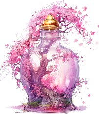 Sticker decorativ, Sticluta Magica, Roz, 69 cm, 8525ST-14 foto