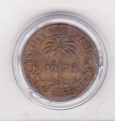 bnk mnd British West Africa 2 shillings 1936 foto