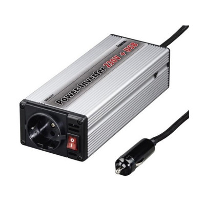 Invertor auto Hama, 150 W, maxim 50 C, Argintiu/Negru foto