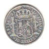 SV * Spania 10 REALES 1854 * ARGINT. 900 * Regina Isabella II, Europa