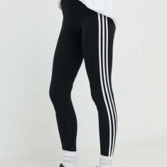 adidas Originals colanți 3 Stripes Tigh femei, culoarea negru, cu imprimeu IB7383