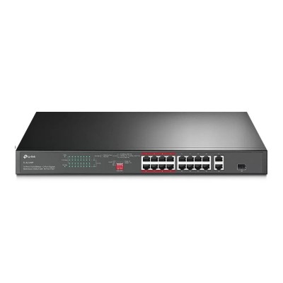 Switch 16 x RJ45 10/100 Mbps PoE, 2 x RJ45 1G, 1 x combo SFP 1G, Buget PoE 150W, Unmanaged - TP-Link TL-SL1218P foto
