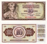 Iugoslavia 10 Dinara 1978 UNC Bancnota Straina Europa Neutilizata