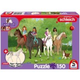 Puzzle 150 piese, Excursie la tara + cadou: figurina cal, Schimdt