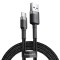 Baseus Cablu de date și &icirc;ncărcare USB C Cafule Type-C 2A 2m gri negru (CATKLF-CG1)
