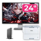 Pachet PC second hand HP T630 cu monitor 24 inch si imprimanta Brother