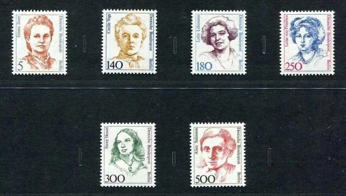 Berlin 1989 - Personalități feminine, uzuale, serie neuzata