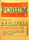 Set reviste Forum - Admiterea &icirc;n &icirc;nvățăm&acirc;ntul superior (9 numere 1963-1983)